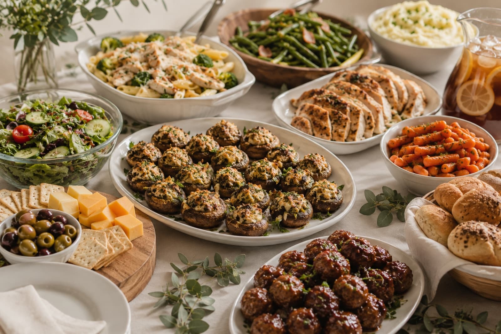 A beautiful food table from the All About Taste kitchen